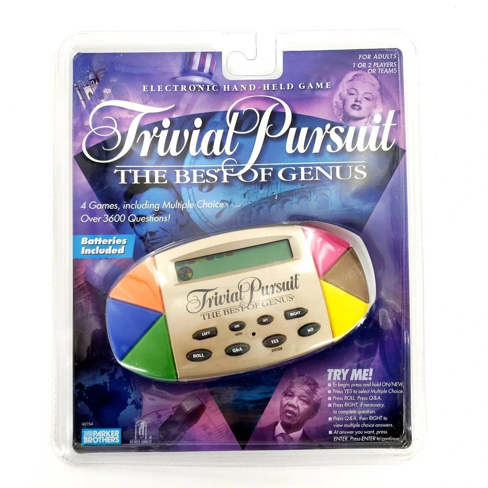 Trivial Pursuit The Best of Genus Electronic Handheld Game 1997 New Sealed